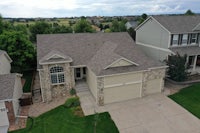 an aerial view of a home in colorado